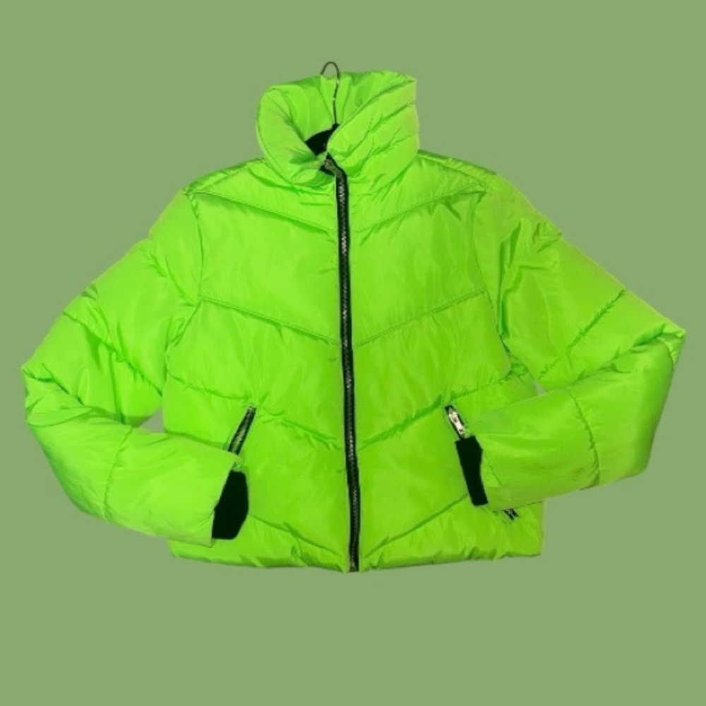 Vibrant Green Puffer Jacket